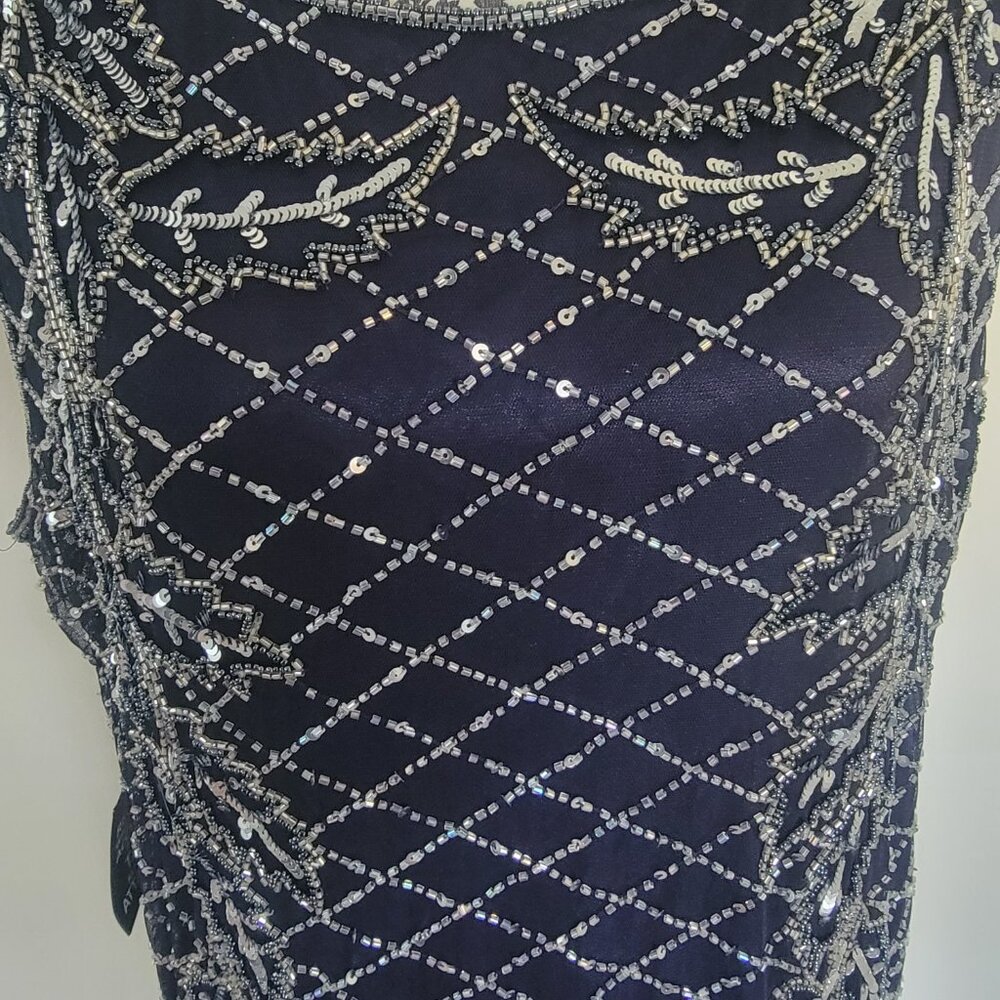 Prelude Formal Beaded Sleeveless Dress Women's Size 20W - Picture 4 of 11